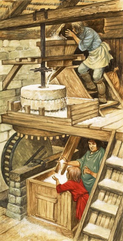 Milling Grain by Peter Jackson